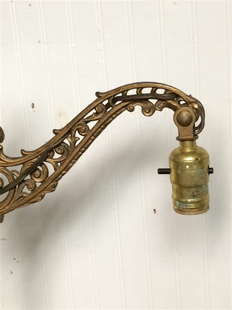 Antique 1920's Ornate Cast Iron Bridge Arm Floor Lamp with Claw Foot ...