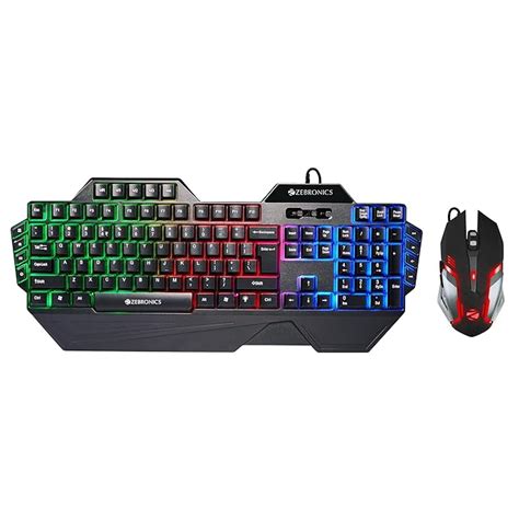 Amazon.in: Buy ZEBRONICS Optimus Gaming Keyboard & Mouse Combo, Braided ...