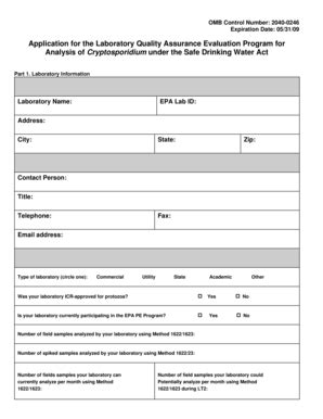 Fillable Online epa Laboratory Quality Assurance (Lab QA) Program ...