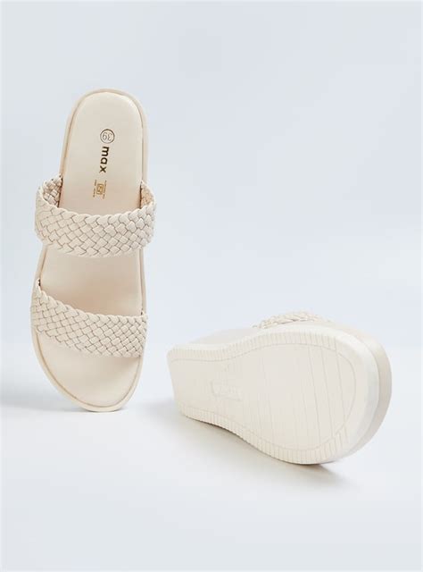 Buy Women Braided Double Strap Wedge Sandals Online at just Rs. 999.0 ...