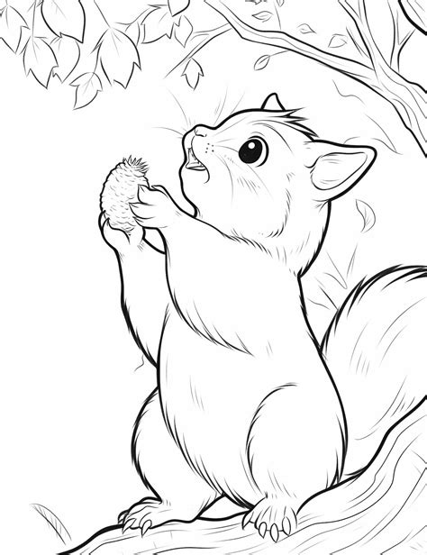44 Adorable Squirrel Coloring Pages For Kids And Adults - Our Mindful Life