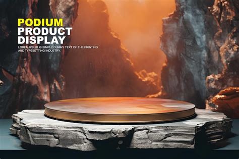Natural scene podium for product display stage display mockup for show ...