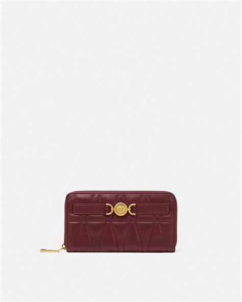 Medusa '95 Quilted Long Wallet Burgundy | VERSACE