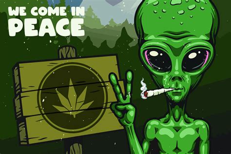 Alien Smoking Weed Drawing 的图像结果