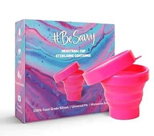 Savvy Menstrual cup Silicone Sterilizer, Microwaveable, Compact and ...