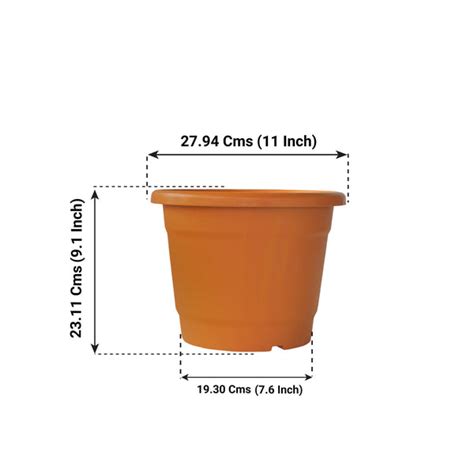 Bhuvi Round Plastic pots 12 – TrustBasket