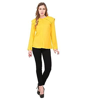 Ra Berry Bright Sunny Shirt Yellow for Women Size XL : Amazon.in ...
