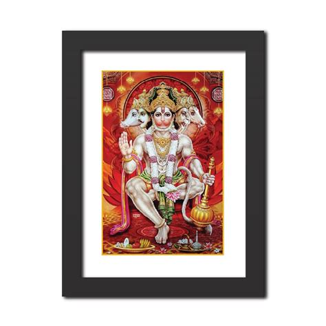Buy inspire TA Lord Panchmukhi Hanuman Religious Art Photo Frame For ...
