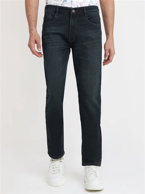 Parx Men Blue Mid Rise Straight Fit Knitted Jeans – MyRaymond