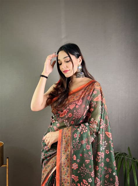 Angel Wardrobe Presents Classic cotton kalamkari print saree for women
