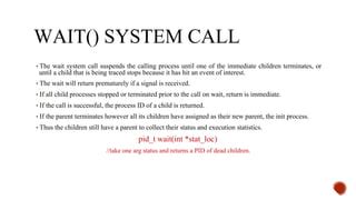 Wait System Call 的图像结果