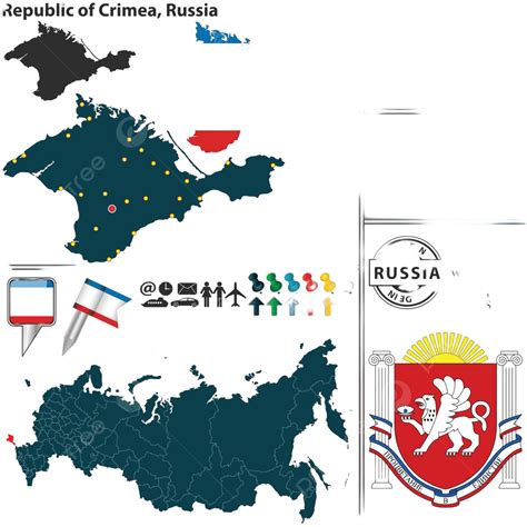 Republic Of Crimearussia Divisions Silhouette Regions Vector, Divisions ...