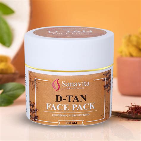 Sanavita D-Tan Face Pack Lightening & Brightening (100Gm) : Amazon.in ...