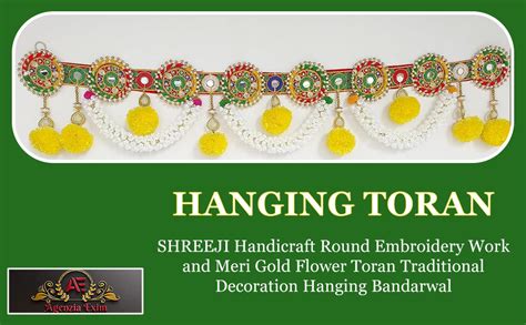 SHREEJI Handicraft Traditional Art Handmade Bandarwal Toran for Door ...