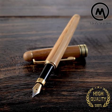 Buy MONAGGIO Gorgeous Bamboo Fountain Pen made of Luxury Wood with ...