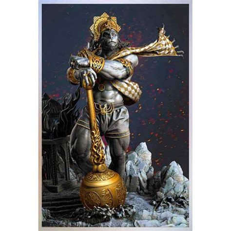Large Size hanuman ji ki photo hanuman painting on canvas 06M