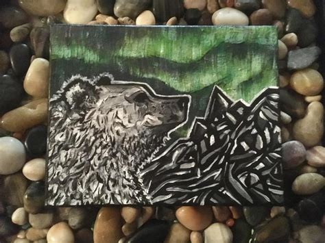 Kelli Robinson on LinkedIn: “Aurora Borealis” Black and white acrylic ...