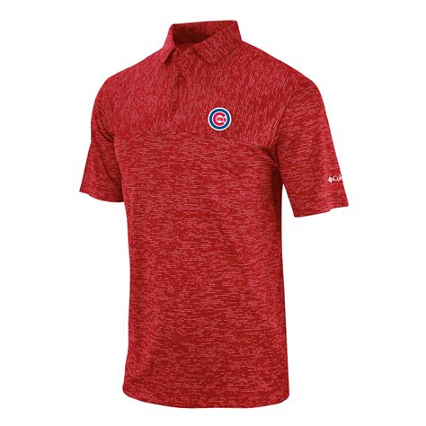 Men's Chicago Cubs Columbia Red Heading Out Polo