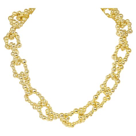 Curata Italian 14k Yellow Gold Chunky Puffed Mariner Statement Necklace ...