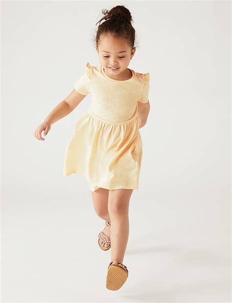 Buy Cotton Blend Dress (2-8 Yrs) at Marks & Spencer