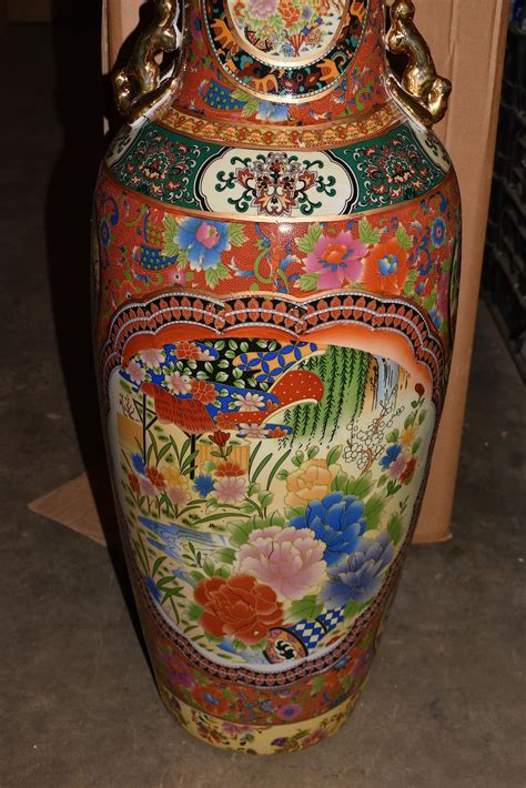 Office Asian Floor Vases Large Chinese Vases Elegant Home Decor