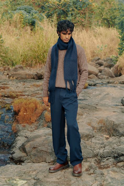 Men's Korean Baggy Pants - Navy