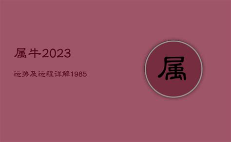 属牛2023运势及运程详解，1985属牛2023运势及运程详解