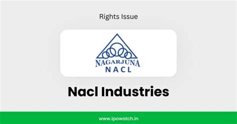 Nacl Industries Rights Issue 2025 Date, Price, Allotment, Ratio - IPO Watch