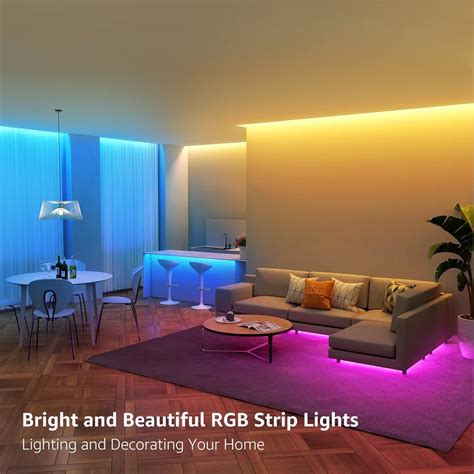 Buy Lepro 50ft LED Strip Light, Ultra-Long RGB 5050 LED Strips with ...
