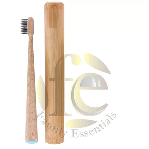 Buy Family Essentials Bamboo Charcoal Toothbrush with Case for Adults ...