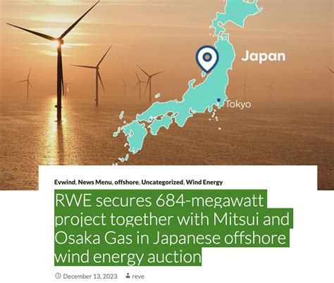 RWE secures 684-megawatt project together with Mitsui and Osaka Gas in ...