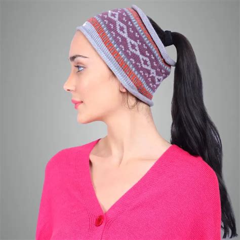 Bharatasya Purple Woolen Headband For Women Price in India - Buy ...