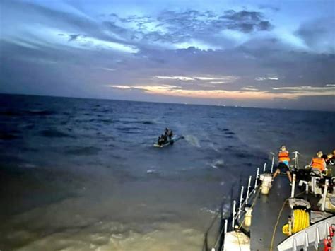 Indian Coast Guard Rescues Six Indian Fishermen Stranded On Capsized ...
