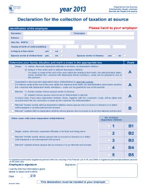 Swiss Taxation at Source Declaration - Fill Out, Sign & Share Online ...