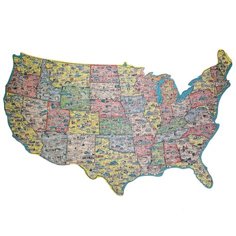Amazon.com: TDC Games USA Shaped Jigsaw Puzzle - America The Wonderland ...