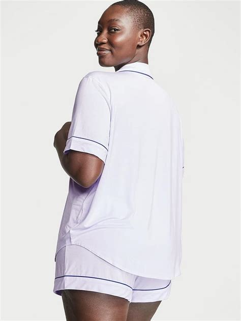 Buy Ribbed Modal Henley Short Set Online | Victoria's Secret India