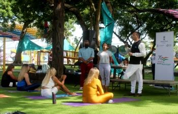 As part of Azadi Ka Amrit Mahotsav, Embassy organized a Yoga event in ...