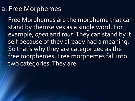 Types of Morpheme Presentation | PPTX