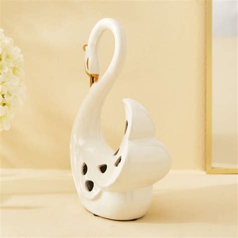Buy Stellar Fantasy Mia Set of 2 Stoneware Perforate Swan Figurines ...