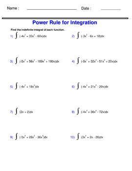 Image result for General Power Rule Integrals Sample Problems
