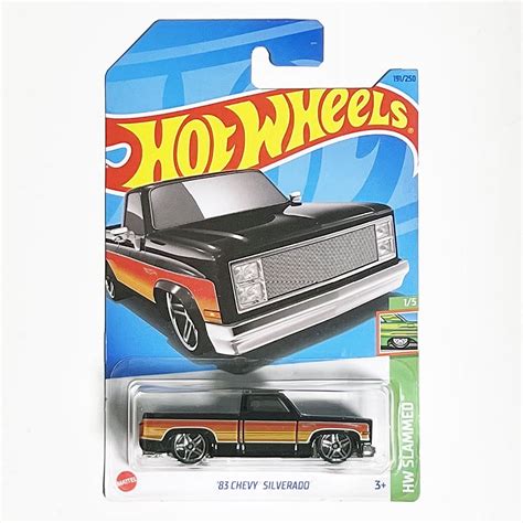 Hot Wheels 2023 83 Chevy Silverado Die-Cast Metal 1:64 Scale, Black HW ...