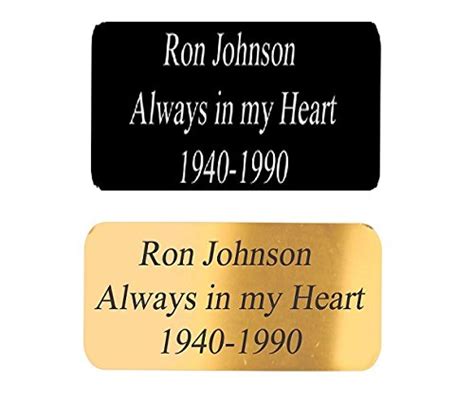 Customized Engraved Brass Name Plate - 2 Styles Gold or Black - Solid ...