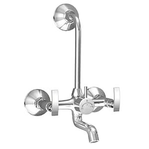 Plantex Brass Spindle Wall Mixer for Bathroom 2 in 1 with L-Bend ...