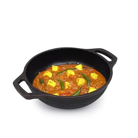 The Indus Valley Super Smooth Cast Iron Kadai for Deep Frying | Small ...