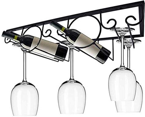 INDIAN DECOR. 2910 Black Wine Glass Rack Under Cabinet Wine Rack Glass ...