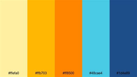 The Best 15 Yellow Orange Blue Color Palette Ideas for Video & Design
