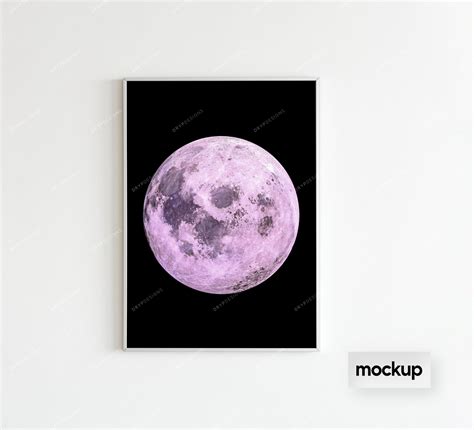 Buy Pink Moon PNG Graphic - Full Moon Outer Space Planets - Digital ...