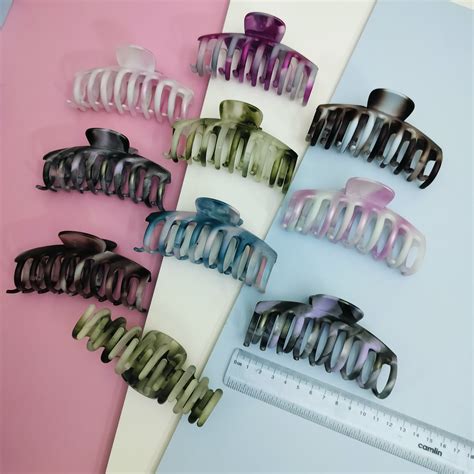 MATTE HAIR CLAWS (Pack of 12) Kt569 – Ticntie