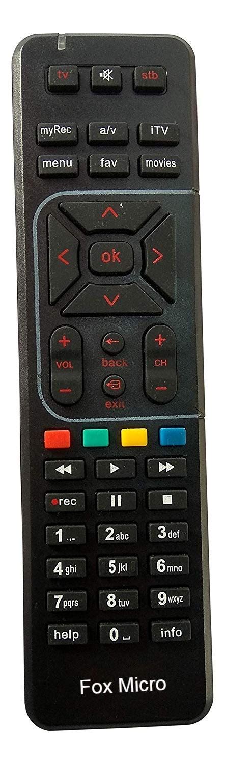 Buy FOX MICR0 Airtel Digital DTH TV Remote (Black) Online at Low Prices ...