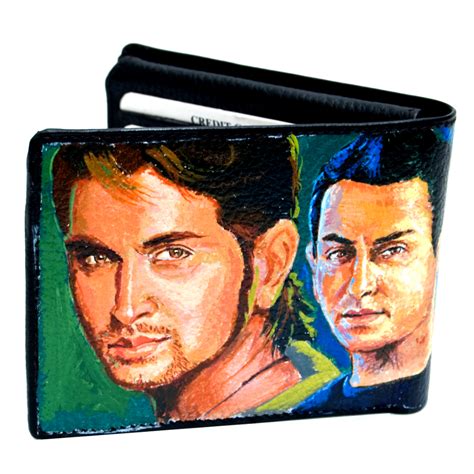 Bollywood merchandise: Hand painted wallets inspired by movie poster art